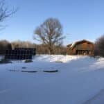 Homeowners ground mounted solar energy panels