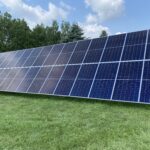Residential solar energy panels ground mounted